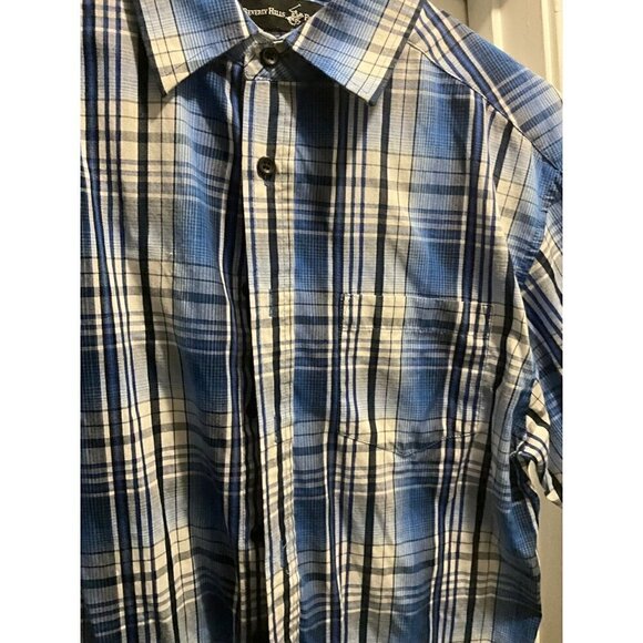 BEVERLY‎ Hills Polo Club Boys Button Down Striped Shirt Size 14-16 - Picture 9 of 9